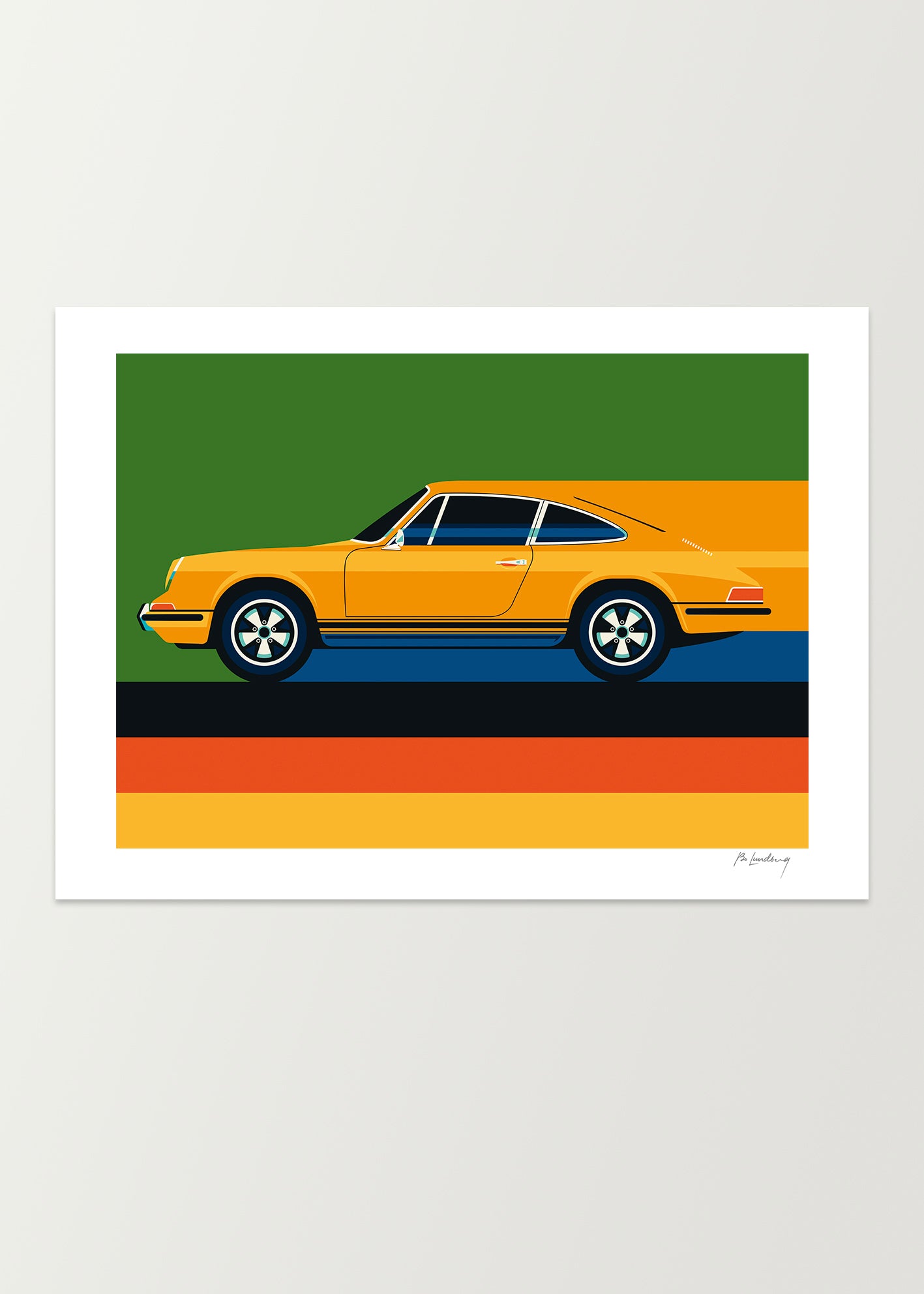 Orange Vintage Sports Car