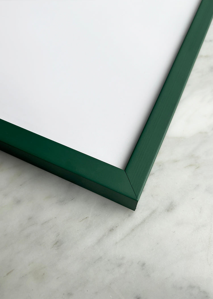 Green wooden frame